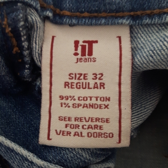 !IT Straight Leg/ Mid/High Rise Light Wash Jeans Size 32 Euc - Picture 5 of 11